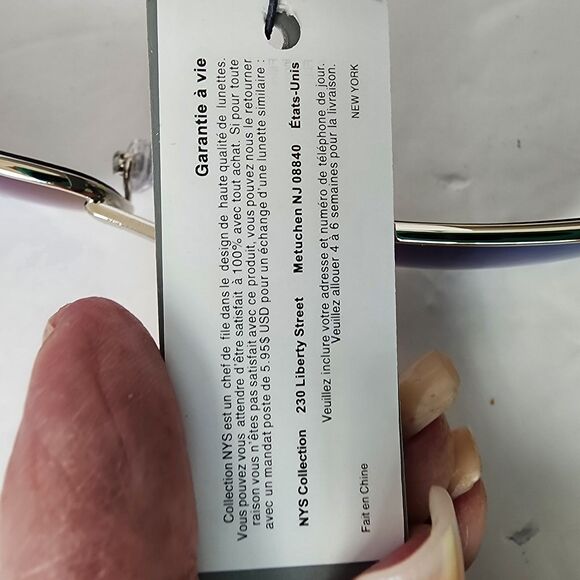 NYS Collection Sunglasses 4220 Cat 3 Blue Reflective Lenses Silvertone Frame - Picture 10 of 16